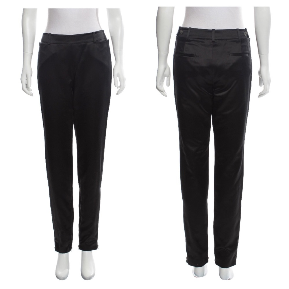 Chanel 2008 satin slim fit trousers